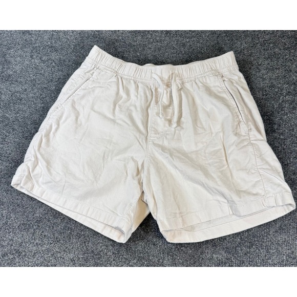 Hollister Other - Hollister Mens Cream Elastic Waist Drawstring Casual Shorts Size Small Off-White